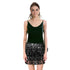 Adult Sequin Fringe Skirt w/ Adjustable Tie Costume Party in Black