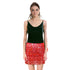 Adult Sequin Fringe Skirt w/ Adjustable Tie Costume Party in Red