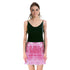 Adult Sequin Fringe Skirt w/ Adjustable Tie Party Costume in Light Pink