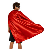 LONG CAPE Costume Cloak Halloween Fancy Dress Coat Jacket Superhero - Red