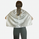 SHORT CAPE Kids Childrens Party Costume Vampire Coat School Team Colours - White