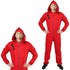 Salvador Dali La Casa De Papel Money Heist Red Jumpsuit Mask Costume Hoodie - S/M (165cm - 175cm)