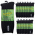 12 Pairs Bamboo Rich Mens Work Socks Thick Cushion Anti Odour - Charcoal Grey - 6-11