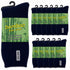 12 Pairs Bamboo Rich Mens Work Socks Thick Cushion Anti Odour - Navy Blue - 6-11