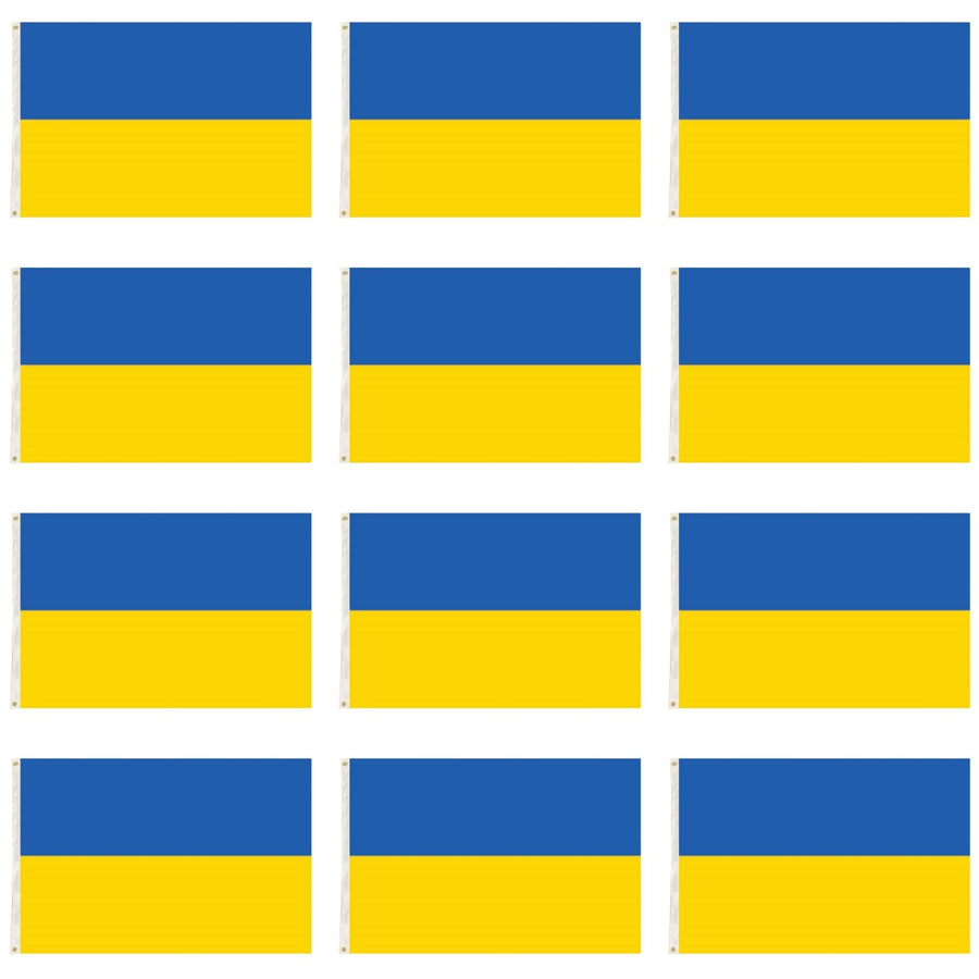 12x Ukraine Country Flag Ukrainian Heavy Duty with Metal Eyelets - 150cm x 90cm