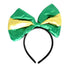 Green and Gold Yellow Bow Headband â€“ Australia Day & Sports Event Accessory