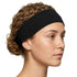 PLAIN HEADBAND Elastic Stretch Sports Yoga Hair Band Unisex 8cm Wide - Black
