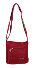 FIB Mens Crossbody Bag Shoulder Strap Travel Satchel Wallet Pockets - Burgundy