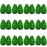 Green Metallic Cheerleading Pom Poms – Set of 12 w/ Easy-Grip Handles Australia Day