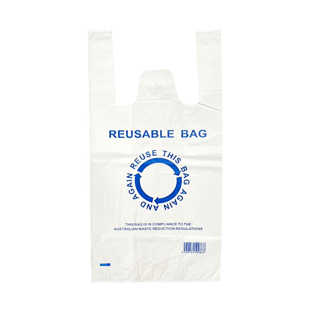 680pcs 26Ã—50cm Eco Design Reusable Plastic Singlet Shopping Bags Grocery Carry Checkout