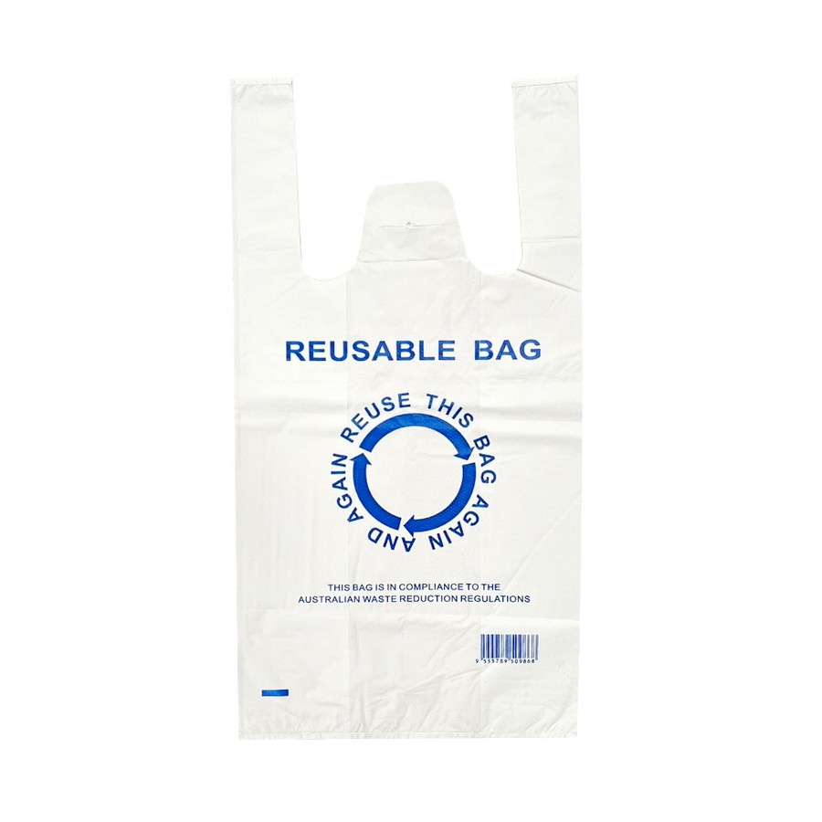 680pcs 26Ã—50cm Eco Design Reusable Plastic Singlet Shopping Bags Grocery Carry Checkout