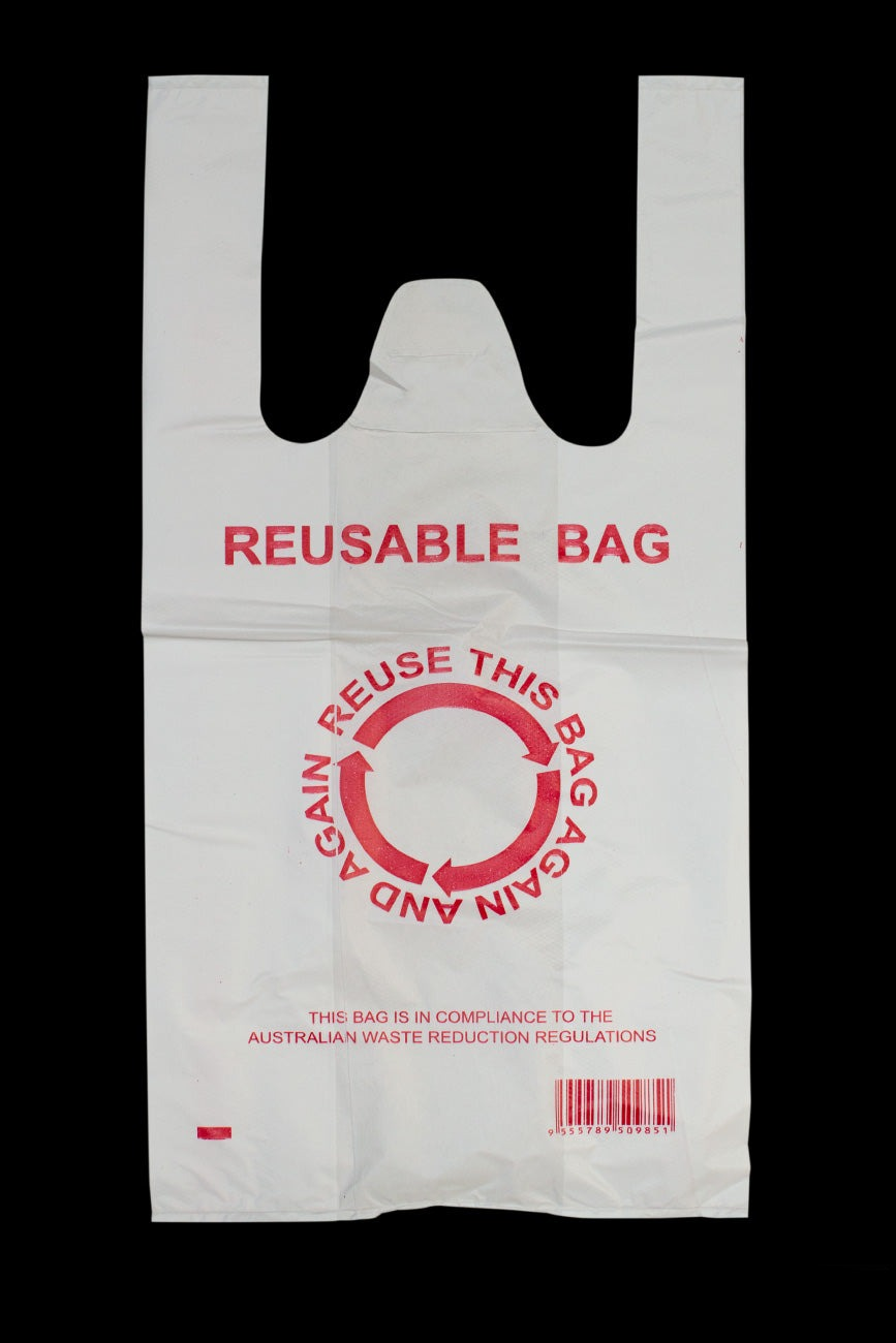 900pcs 22Ã—42cm Eco Design Reusable Plastic Singlet Shopping Bags Grocery Carry Checkout