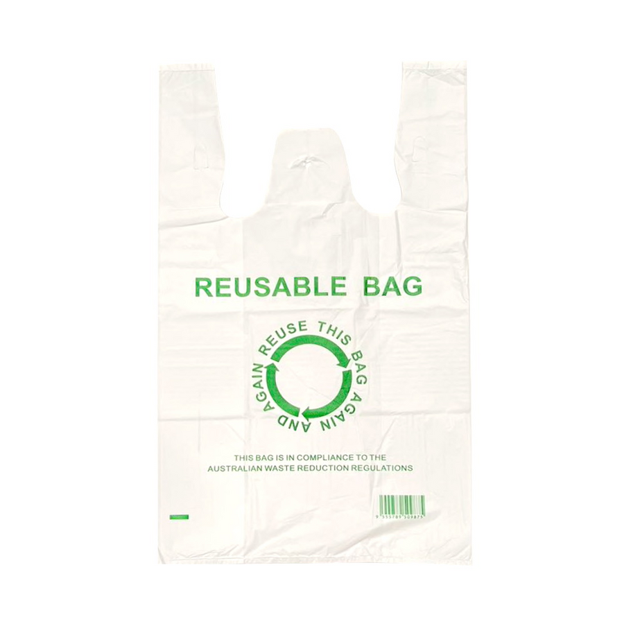 245pcs Jumbo 45Ã—74cm Eco Reusable Plastic Singlet Shopping Grocery Bags Big