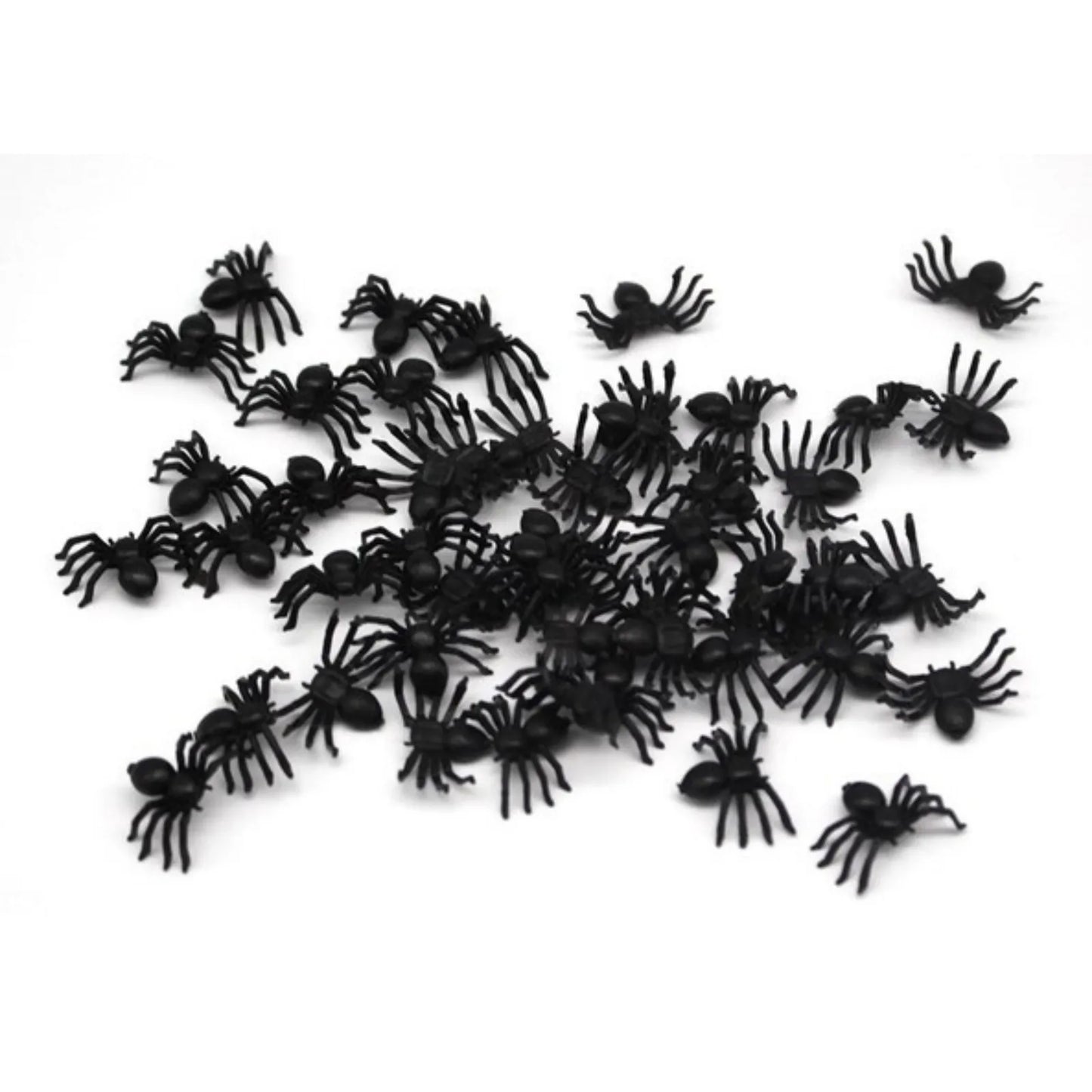 60x MINI FAKE SPIDERS Trick Halloween Scary Arachnids Joke Prank Small Gag Toy Bug