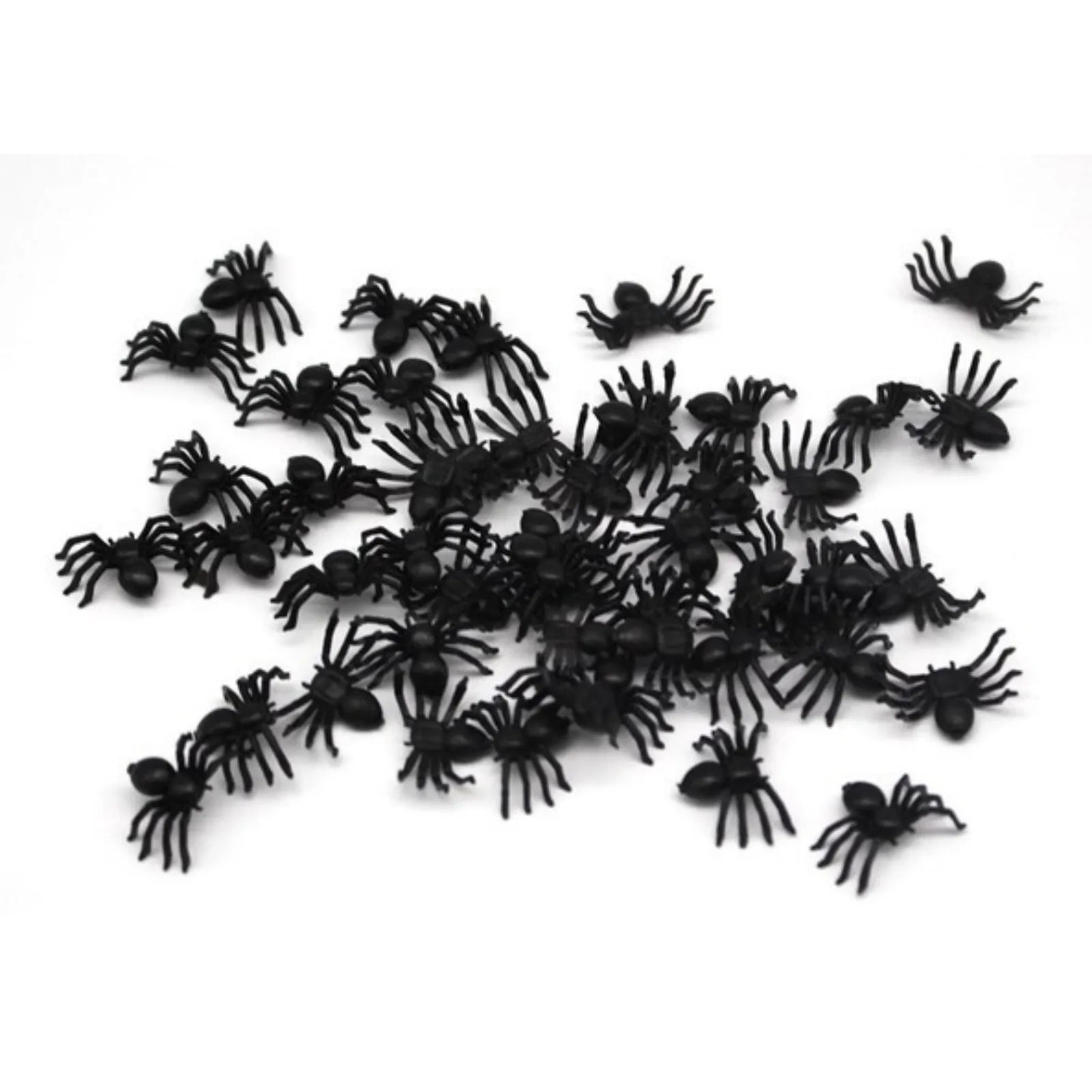 60x MINI FAKE SPIDERS Trick Halloween Scary Arachnids Joke Prank Small Gag Toy Bug