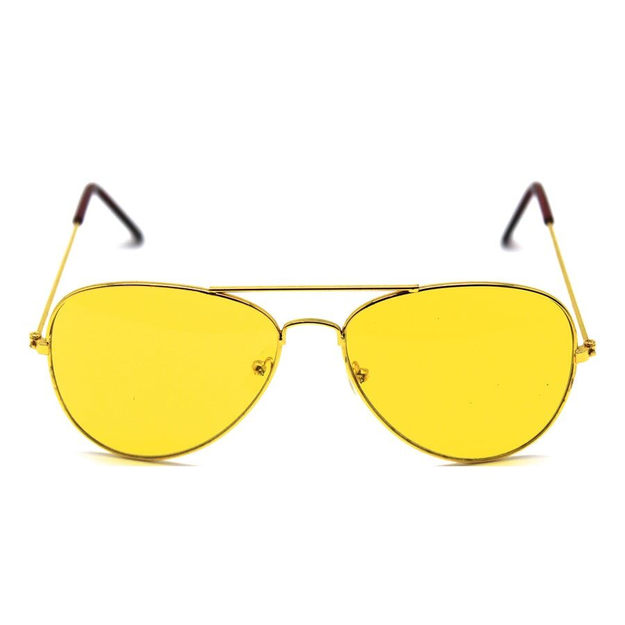 Yellow Aviator Party Glasses â€“ Fun Novelty Accessory Australia Day Green/Gold