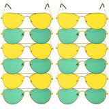Green and Yellow Gold Aviator Party Glasses – Fun Novelty Set Australia Day