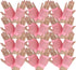24 Pair Fishnet Gloves Fingerless Wrist Length 70s 80s Costume Party Light Pink