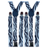 2x Mens Suspenders Braces Adjustable Strong Clip On Elastic Formal Wedding Slim - Zebra