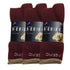 3 Pairs MERINO WOOL SOCKS Mens Heavy Duty Premium Thick Work Socks Cushion - Burgundy - 6-11