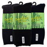 3 Pairs Mens Bamboo Rich Work Socks Thick Cushioned Anti Odour - Assorted  - 11-14