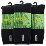 3 Pairs Mens Bamboo Rich Work Socks Thick Cushioned Anti Odour - Charcoal Grey - 11-14