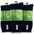 3 Pairs Mens Bamboo Rich Work Socks Thick Cushioned Anti Odour - Navy Blue - 6-11