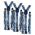 3x Mens Suspenders Braces Adjustable Strong Clip On Elastic Formal Wedding Slim - Zebra