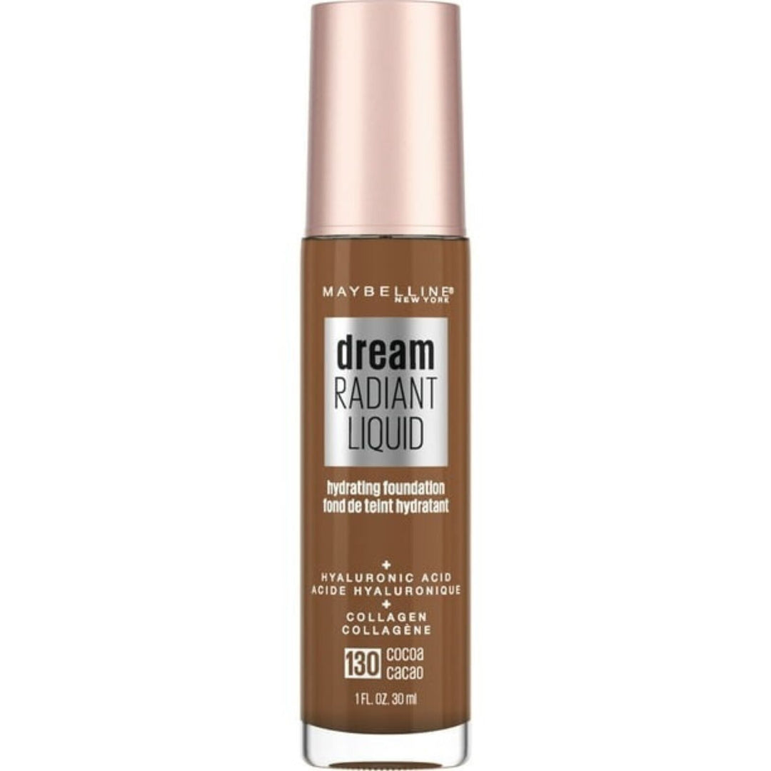 Maybelline Dream Radiant Liquid Foundation Makeup, 130 Cocoa, 1 fl oz