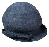 Maddison Avenue Womens Adjustable Wool Vintage Beret Cap Bow One Size - Grey 