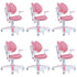 6x Ergonomic Children Kids Study Chairs Height Adjustable - Pink