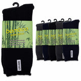 6 Pairs Mens Bamboo Rich Work Socks Thick Cushioned Anti Odour - Assorted - 6-11