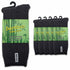 6 Pairs Mens Bamboo Rich Work Socks Thick Cushioned Anti Odour - Charcoal Grey - 11-14