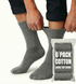 6x Pair COTTON Rich LOOSE TOP SOCKS Circulation Diabetic Comfort in Grey - 11-14