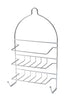 12x 2-Tier Shower Caddy Bath Rack Chrome Hanging Hook Basket 25 x 10 x 43cm - Silver