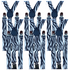 6x Mens Suspenders Braces Adjustable Strong Clip On Elastic Formal Wedding BULK - Zebra