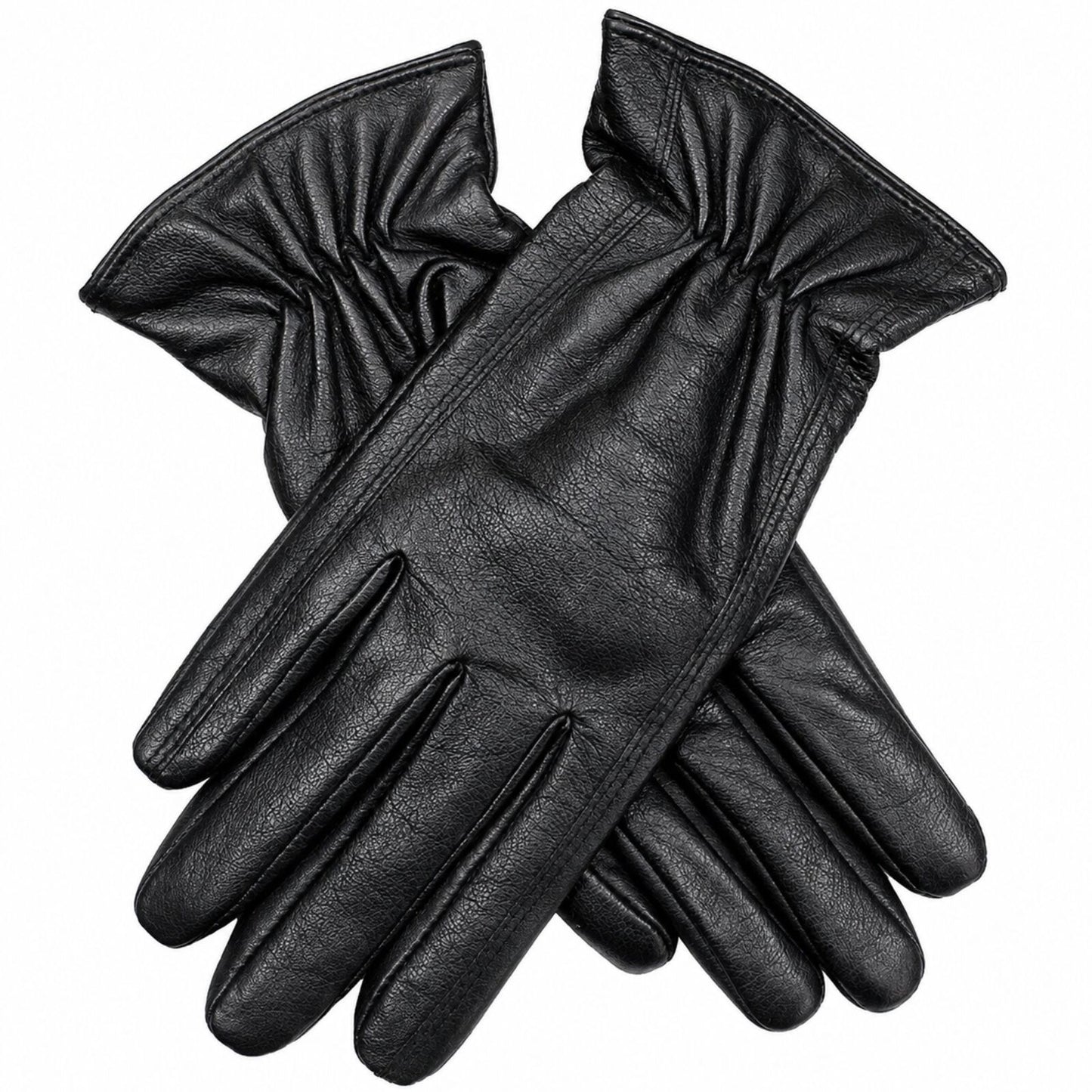 Womens Premium Kangaroo Leather Gloves 100% Wool Lined Winter Warm - Black - Large