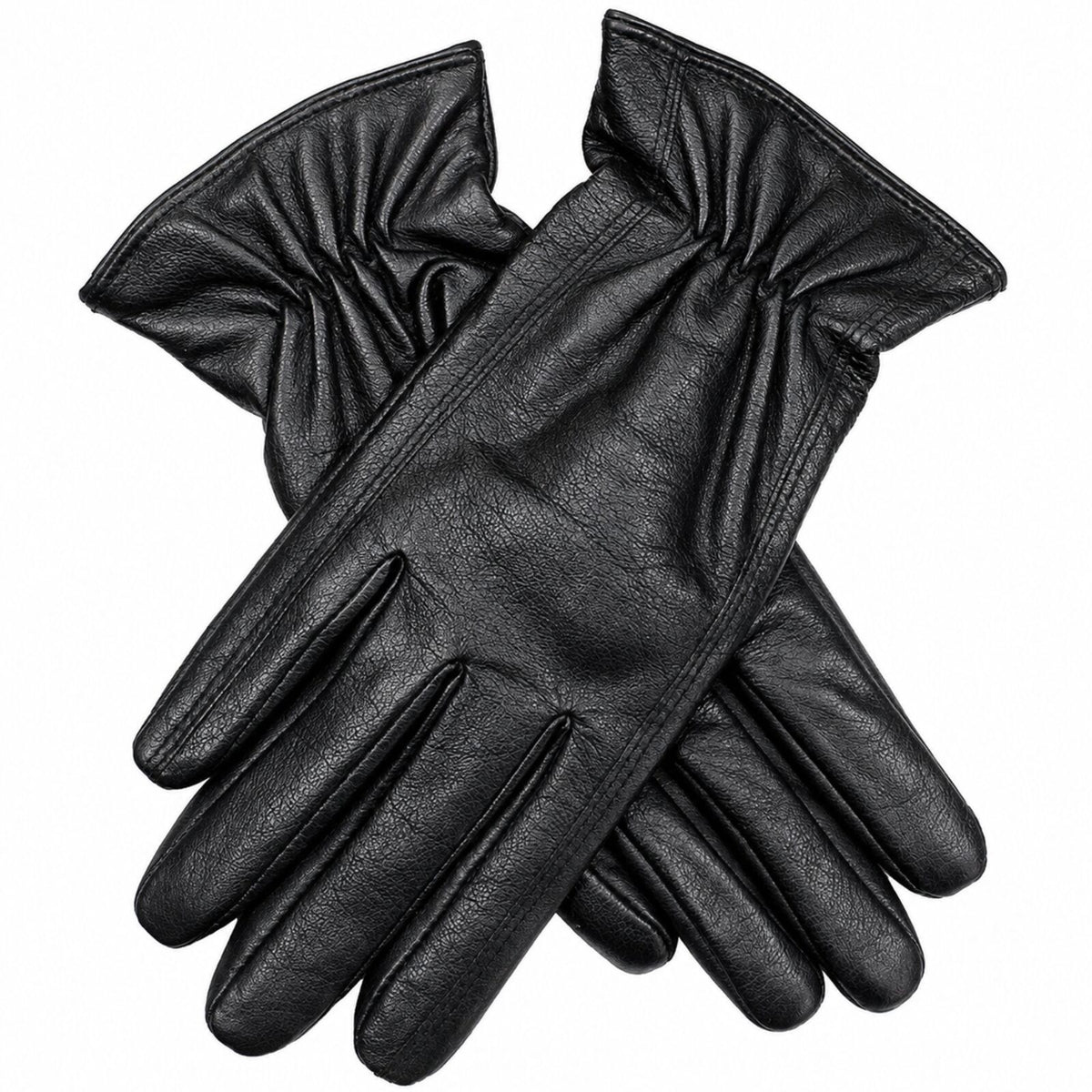 Womens Premium Kangaroo Leather Gloves 100% Wool Lined Winter Warm - Black - Large