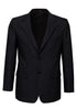 Mens Suit Jacket 2 Button Pinstripe Business Work Blazer Fully Lined - Black - 137