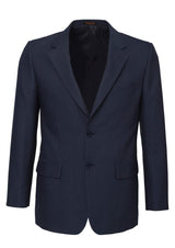 Mens Suit Jacket 2 Button Pinstripe Business Work Blazer Fully Lined - Navy - 102
