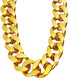 Adjustable Big Links Plastic Gold Color Chain Necklace Chunky Choker Party Costume Pimp