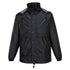 HUSKI STRATUS RAIN JACKET Waterproof Workwear Concealed Hood Windproof Packable - Black - M
