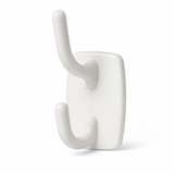 Deco Self-Adhesive Double Hook in White – 2.3kg Weight Capacity per Hook