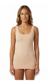Ambra Seamfree Featherlight Underbust Slip Singlet Top in Nude (Slimming Shapewear)