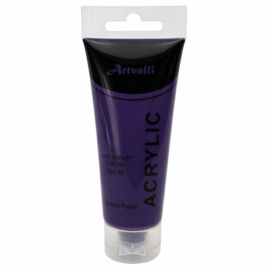 Acrylic Paint 75ml Tube Water Based Non Toxic Artist Craft - Brilliant Purple