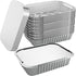 144x Aluminium Disposable Foil Food Container Trays Pans w/ Lids Covers Bulk 20x11x5cm