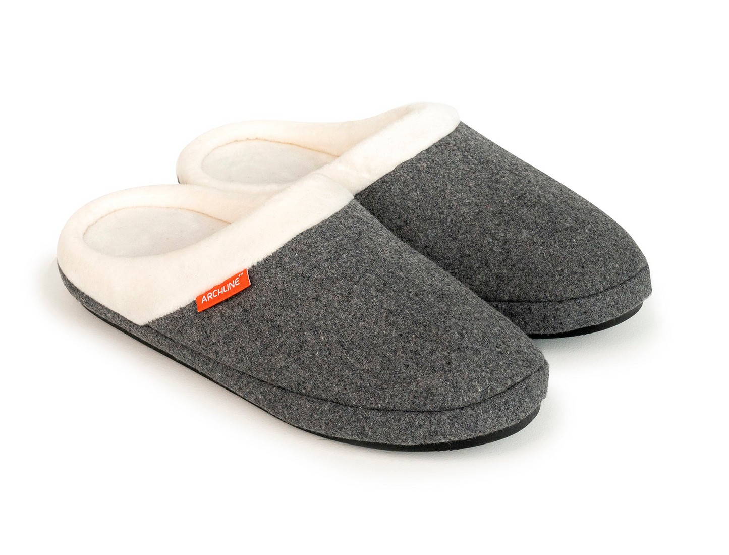 ARCHLINE Orthotic Slippers Slip On Arch Scuffs Orthopedic Moccasins in Grey Marle - EUR 45