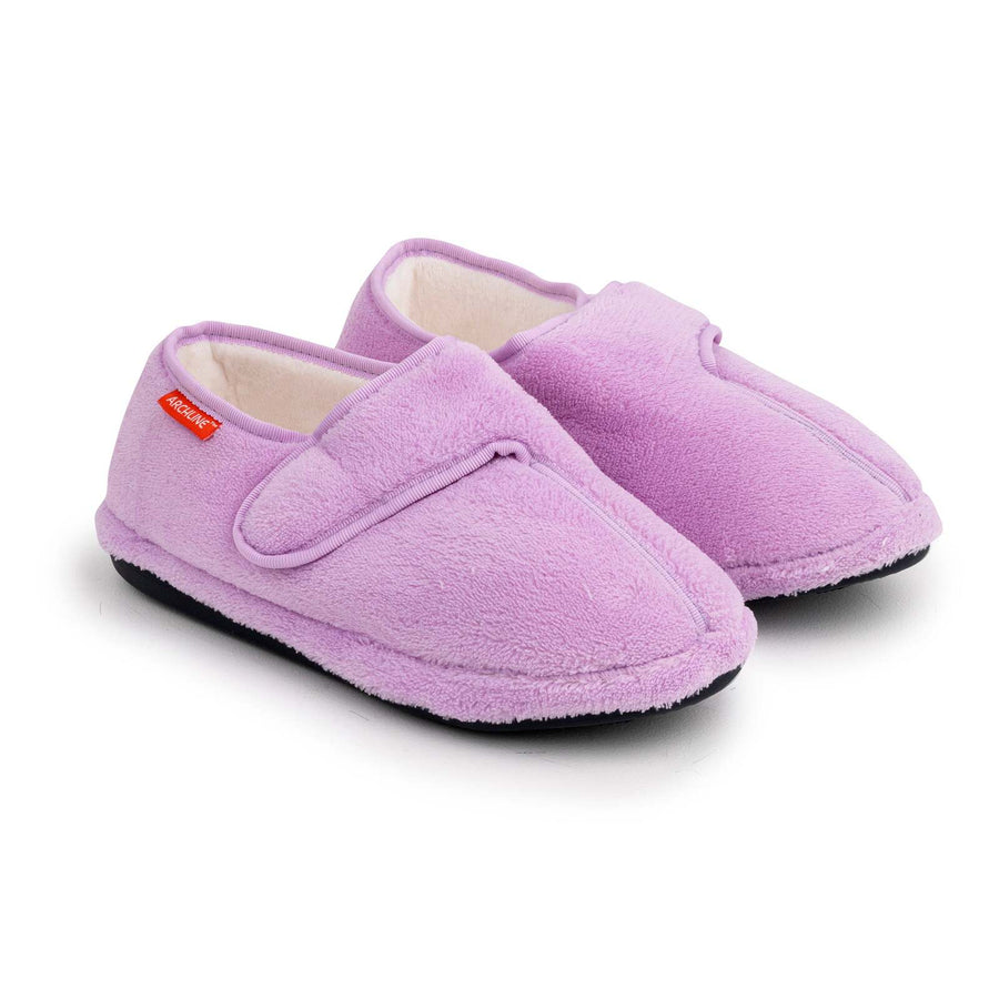 ARCHLINE Orthotic Plus Slippers Closed Scuffs Pain Relief Moccasins - Lilac - EU 40