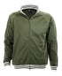 Identitee Mens Varsity Track Suit Top Jacket Jumper Long Sleeve - Army Green - XXX-Large (Plus Size)