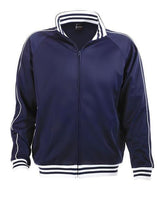 Identitee Mens Varsity Track Suit Top Jacket Jumper Long Sleeve - Navy Blue - XXX-Large (Plus Size)